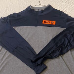 NFL Men's Zip Up Sweater - Navy and Gray